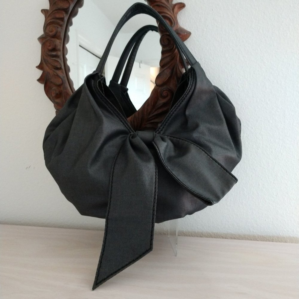 Valentino Garavani Dark Grey Black Denim Handbag
